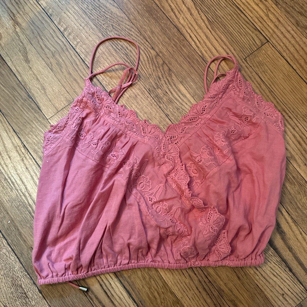Free People Pink Lace Camisole